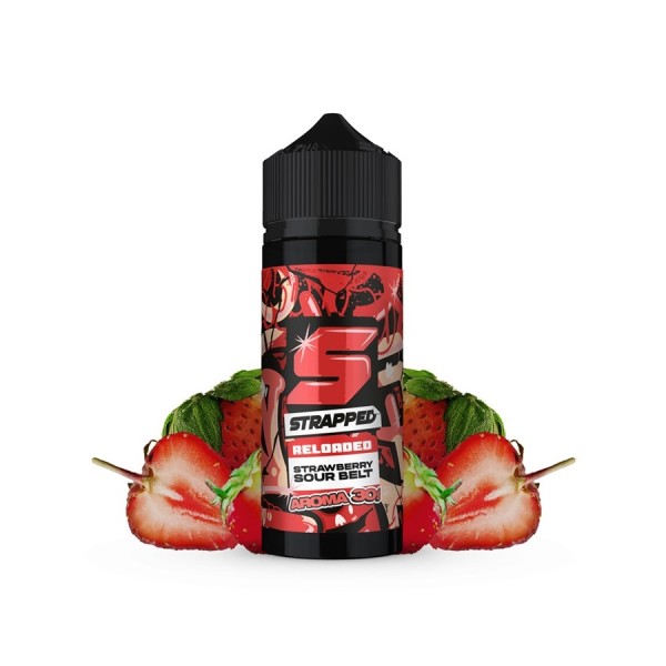 Strapped Reloaded Strawberry Sour Belt Flavour Shot 120ml - Χονδρική